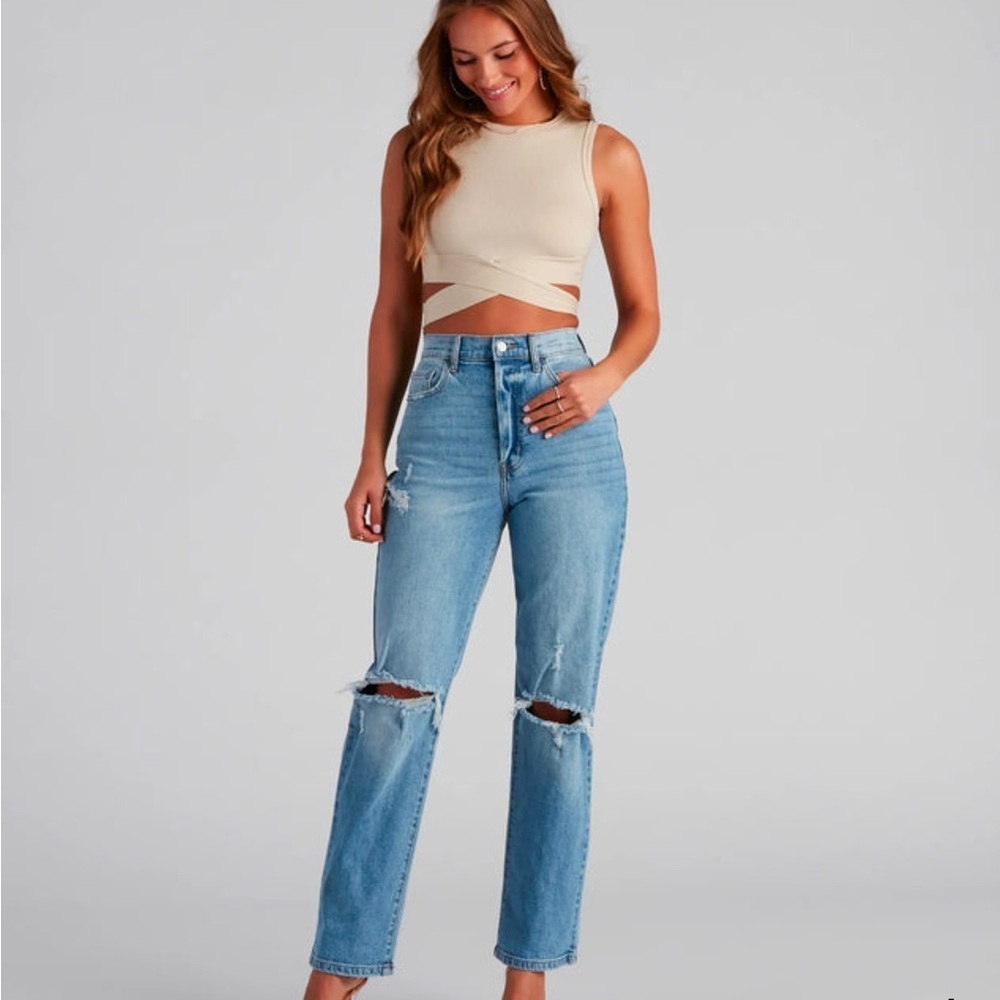 Windsor jeans high rise straight leg size 7